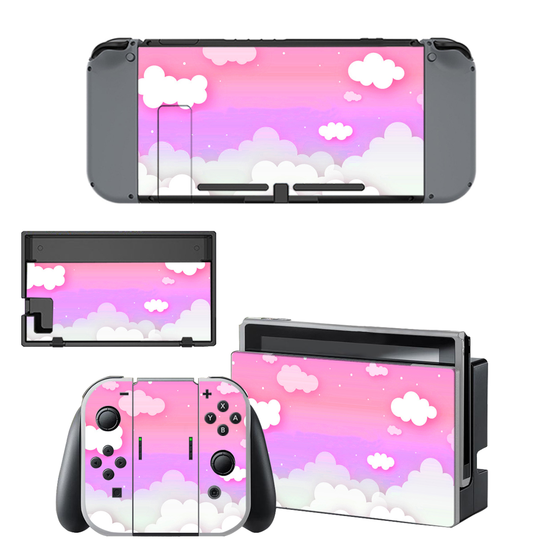 Pink Cloud Skin Sticker For Nintendo Switch