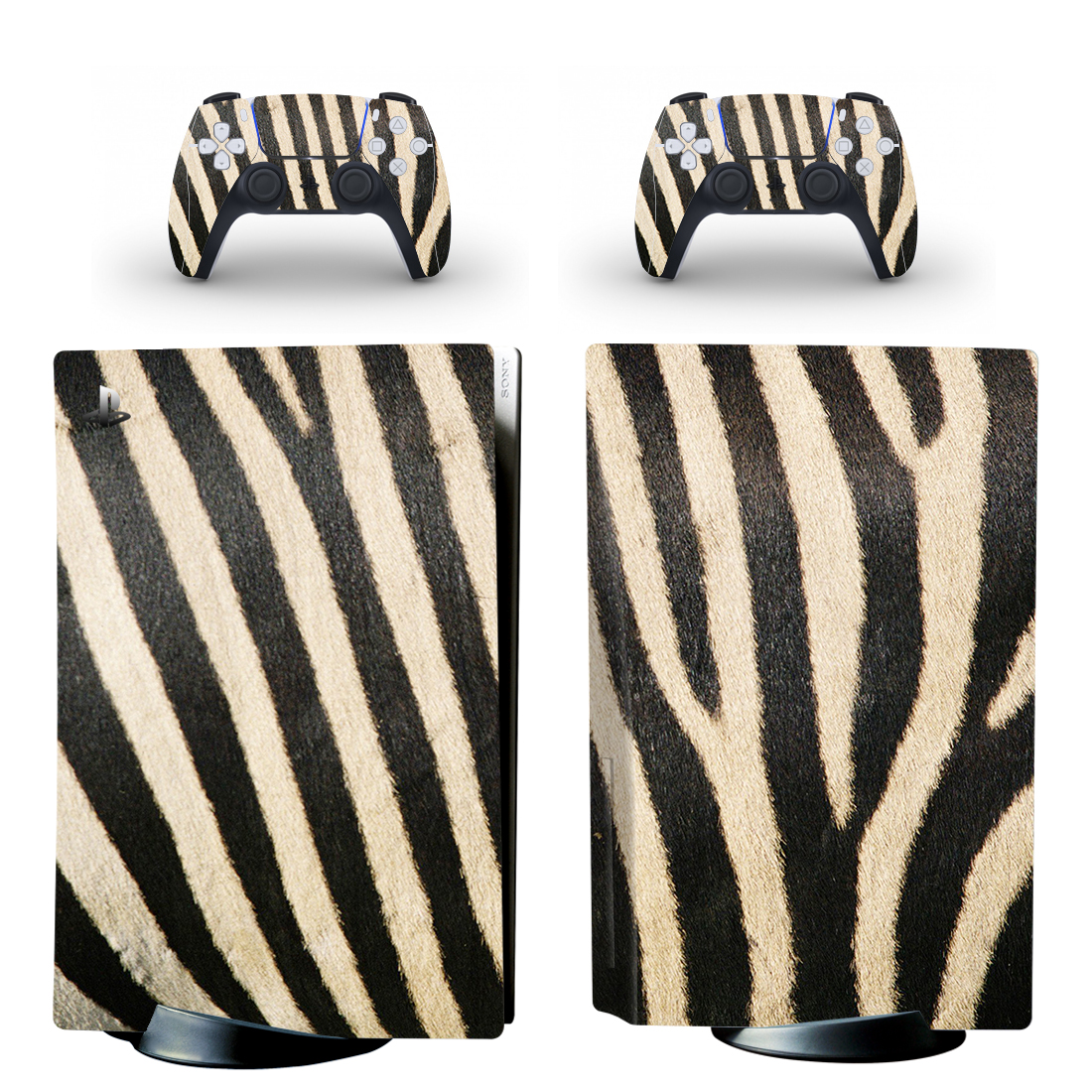 Zebra Pattern PS5 Skin Sticker Design 1