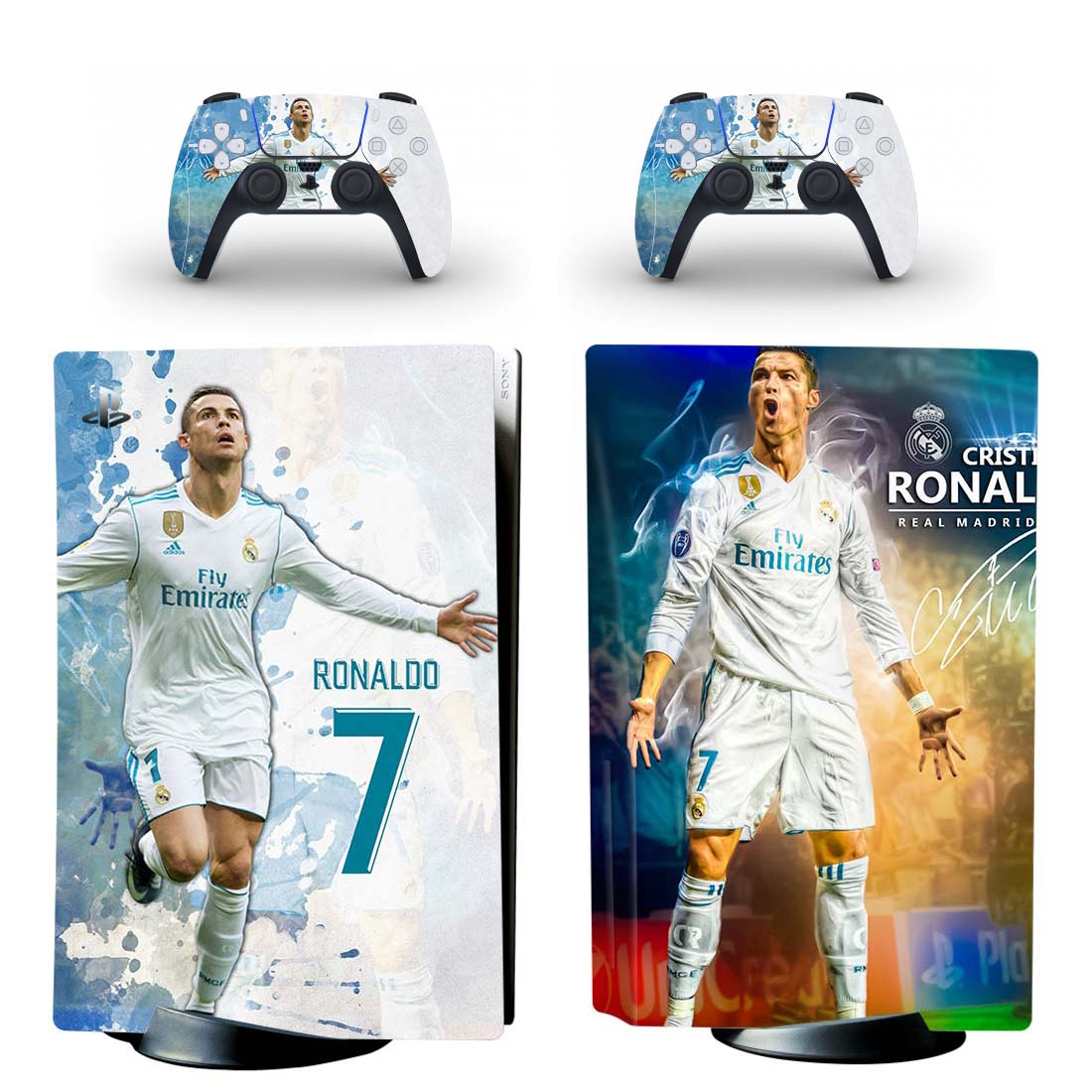 Real Madrid CF Cristiano Ronaldo 7 PS5 Skin Sticker