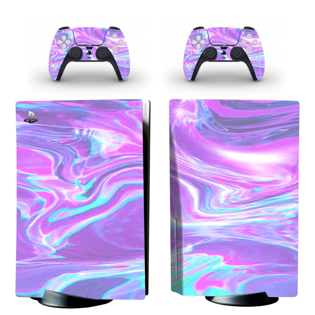 Purple Holographic Texture PS5 Skin Sticker