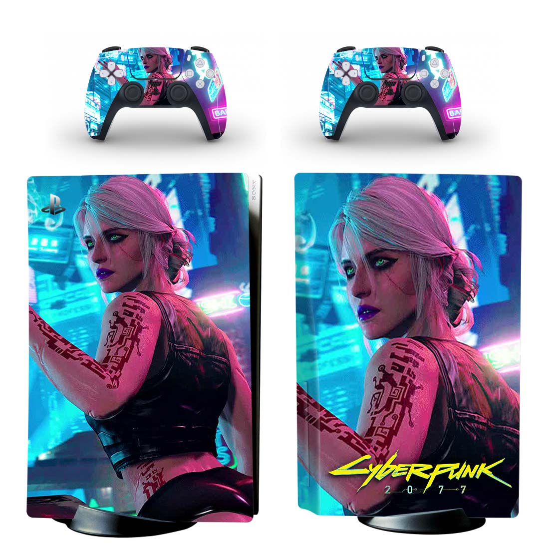Cyberpunk 2077 PS5 Skin Sticker Design 2