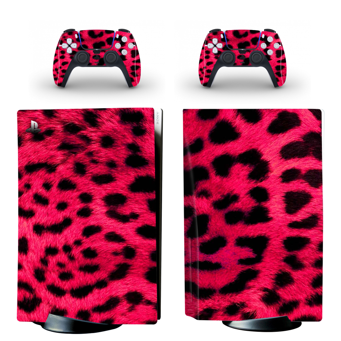 Pink Leopard PS5 Skin Sticker
