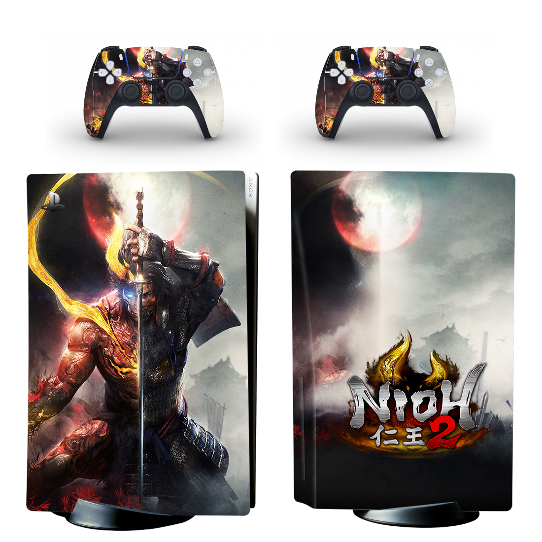 Nioh 2 PS5 Skin Sticker Decal Design 1