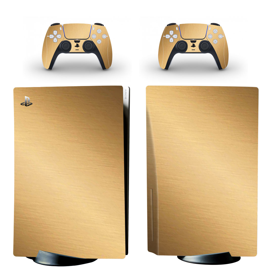 Golden Brushed Texture PS5 Skin Sticker Decal