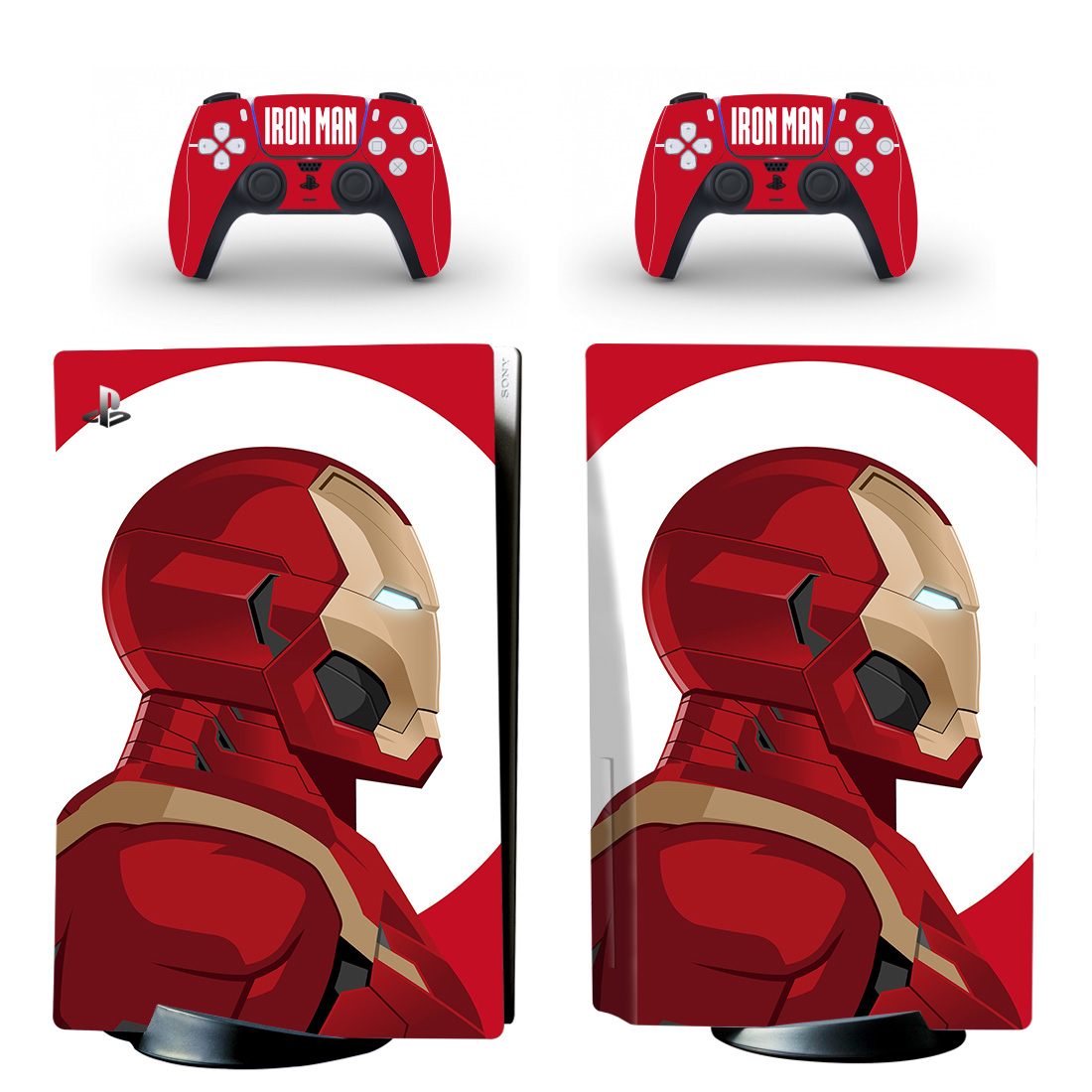 Iron Man Minimal PS5 Skin Sticker Decal 