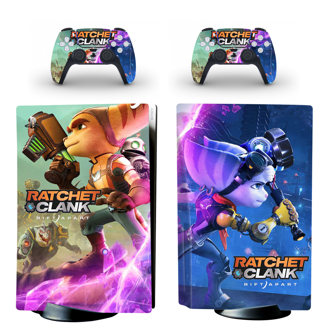 Ratchet And Clank: Rift Apart Console Skin Sticker And Controllers