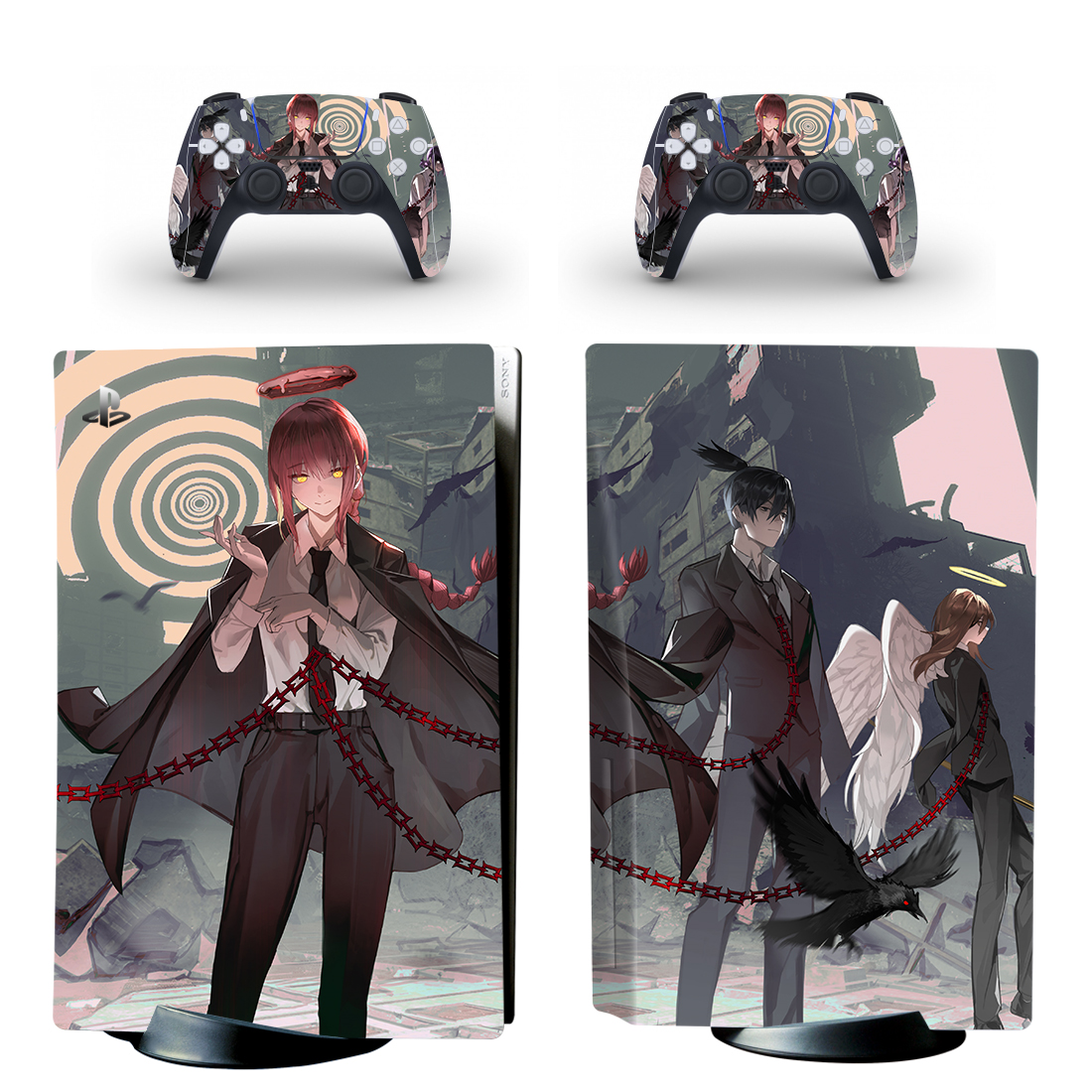 Makima And Aki Hayakawa PS5 Skin Sticker