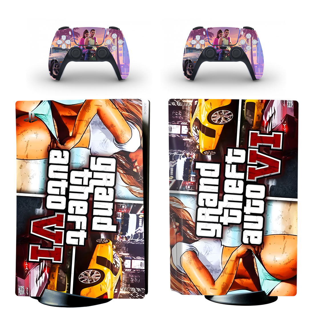 Grand Theft Auto VI Console Skin Sticker And Controllers Design 2