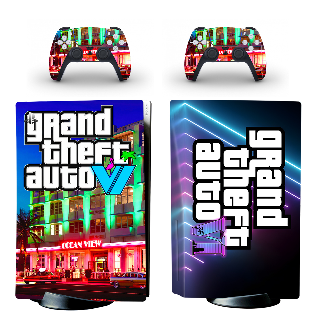 Grand Theft Auto VI PS5 Skin Sticker Decal Design 1
