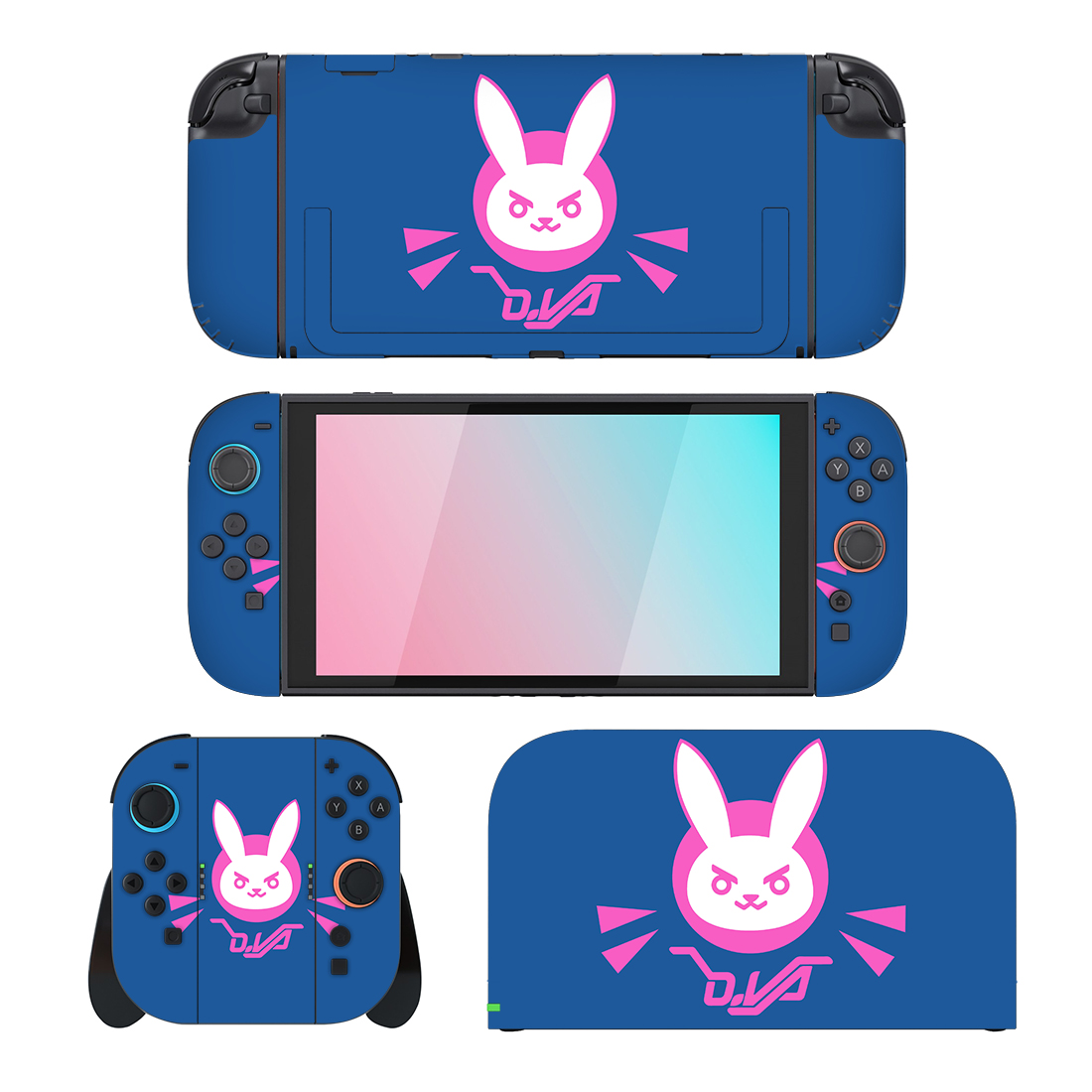 D.Va Logo Nintendo Switch 2 Skin Sticker Decal D.Va Logo Nintendo Switch 2 Skin Sticker Decal