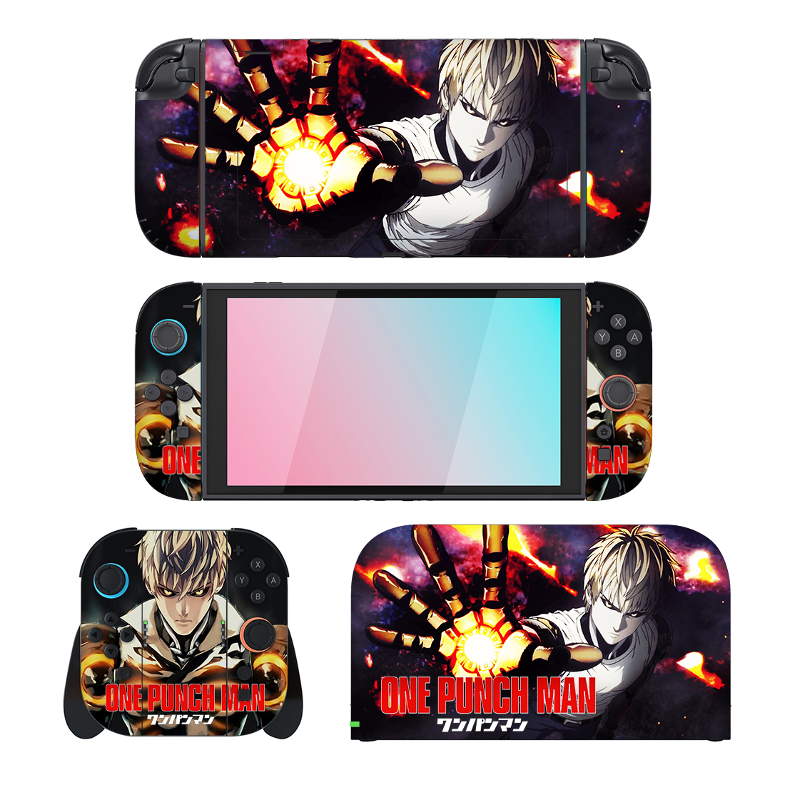 One Punch Man Genos Nintendo Switch 2 Skin Sticker Decal One Punch Man Genos Nintendo Switch 2 Skin Sticker Decal