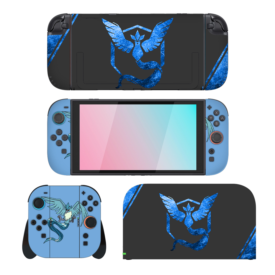 Anime Pokemon Articuno Skin 2 Sticker For Nintendo Switch Anime Pokemon Articuno Skin 2 Sticker For Nintendo Switch