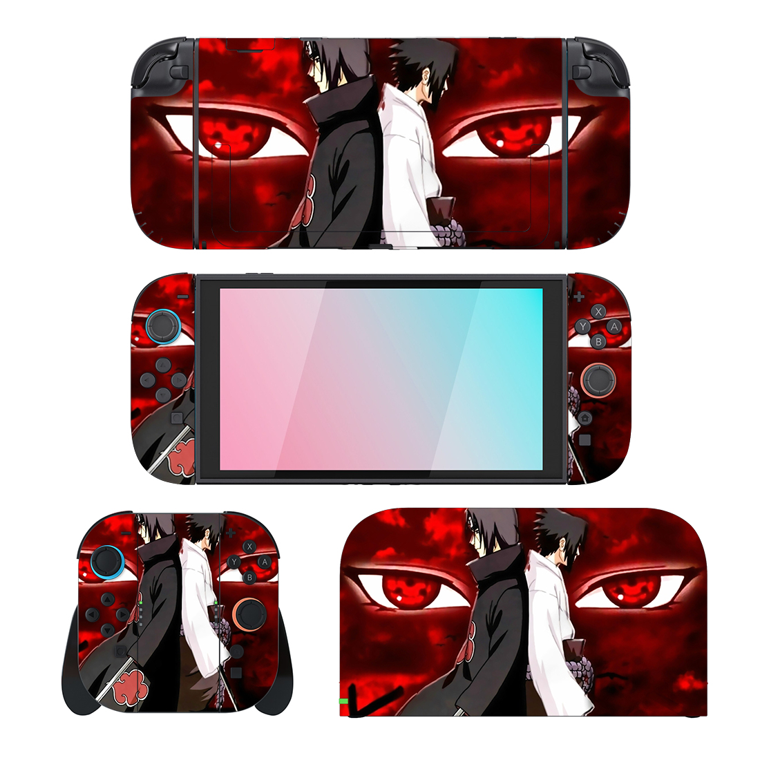 Anime Naruto Itachi Uchiha And Sasuke Uchiha Nintendo Switch 2 Skin Sticker Decal Anime Naruto Itachi Uchiha And Sasuke Uchiha Nintendo Switch 2 Skin Sticker Decal