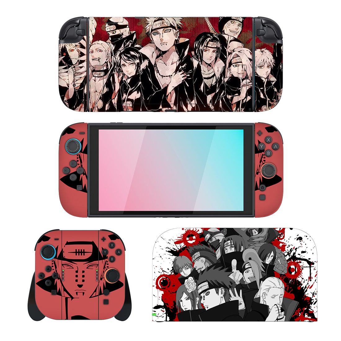 Anime Naruto Akatsuki Nintendo Switch 2 Skin Sticker Decal Anime Naruto Akatsuki Nintendo Switch 2 Skin Sticker Decal