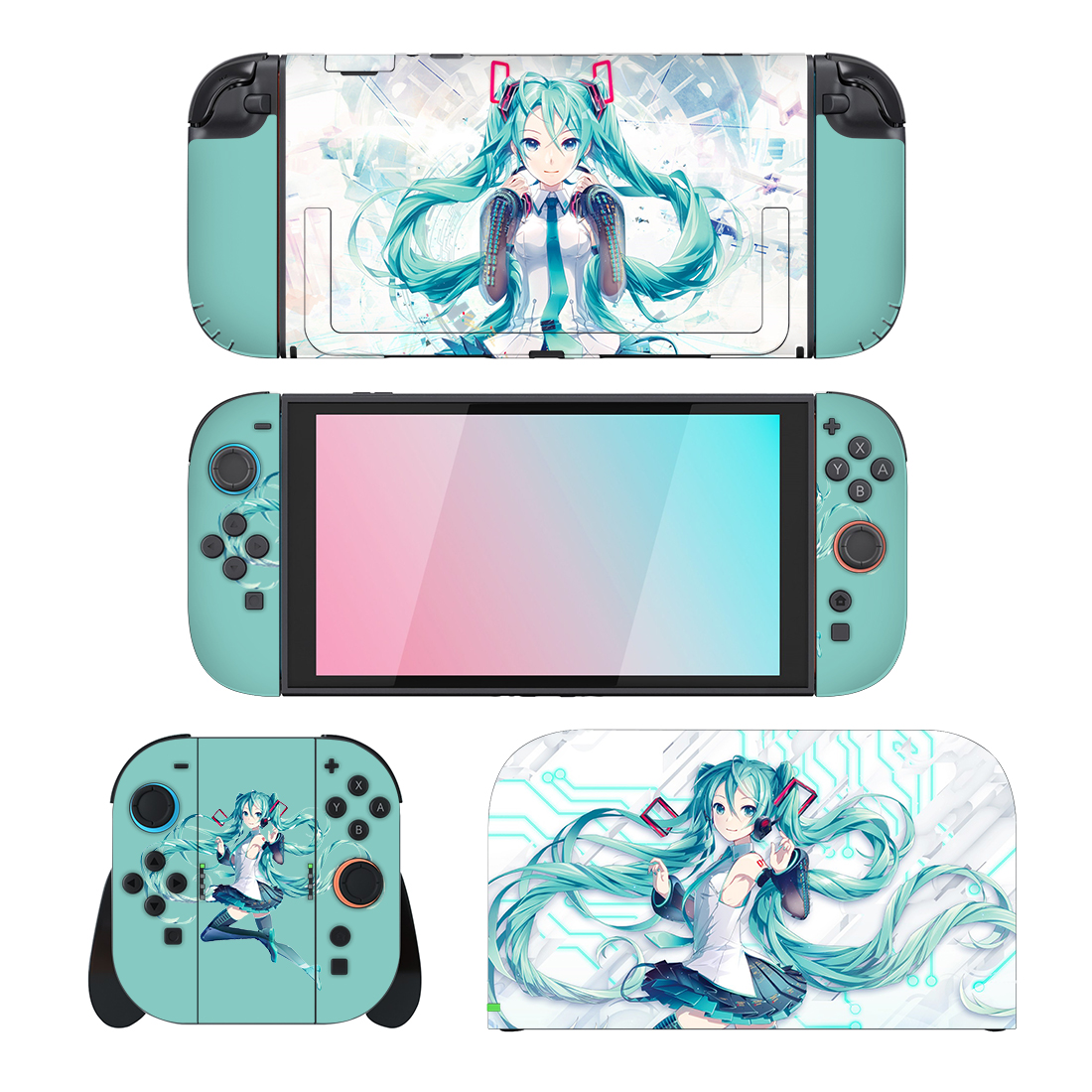 Anime Hatsune Miku Nintendo Switch 2 Skin Sticker Decal Design Anime Hatsune Miku Nintendo Switch 2 Skin Sticker Decal Design